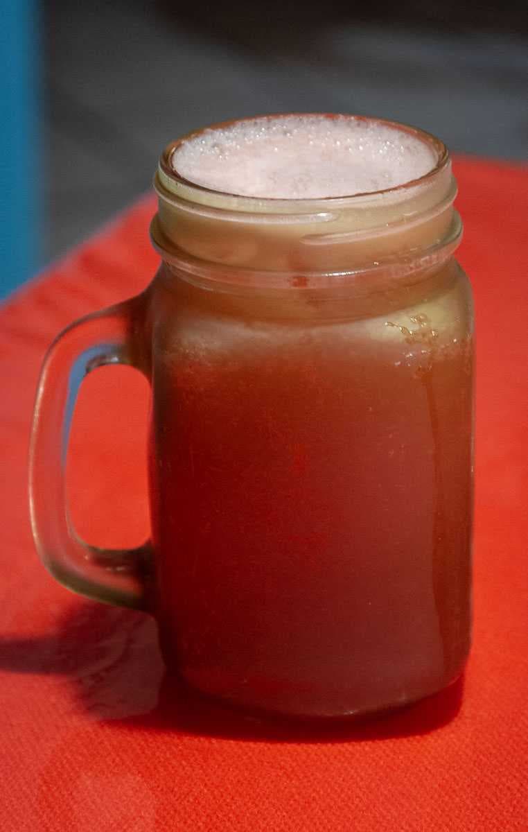 Agua fresca de sandía: jugo de sandía.